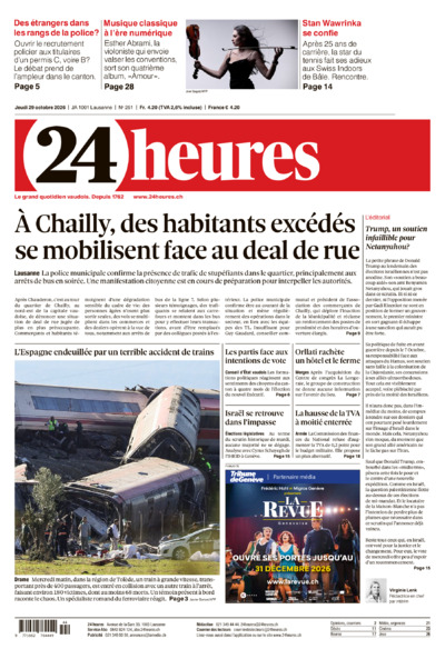 Dernière édition du journal 24 heures