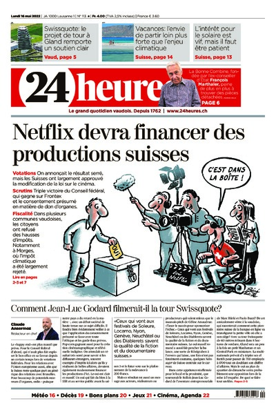 Dernière édition du journal 24 heures
