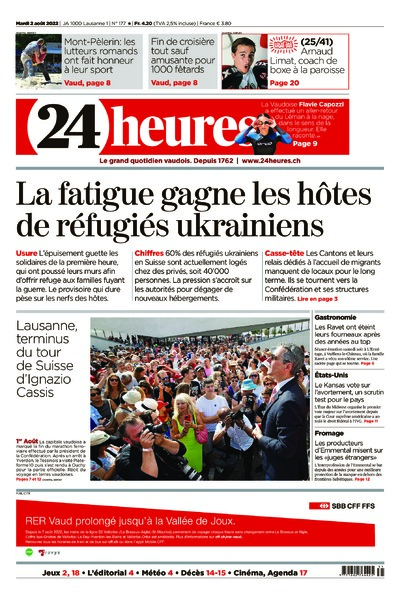 Dernière édition du journal 24 heures
