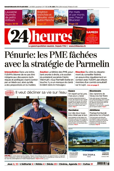 Dernière édition du journal 24 heures