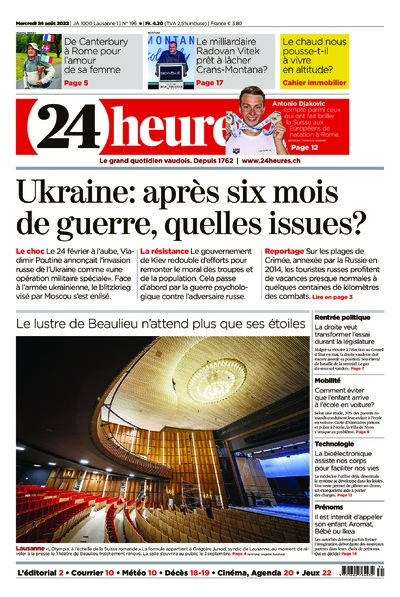 Dernière édition du journal 24 heures