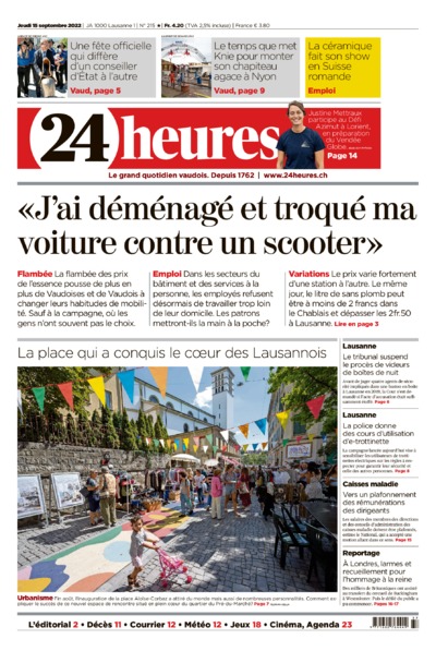 Dernière édition du journal 24 heures