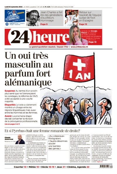 Dernière édition du journal 24 heures