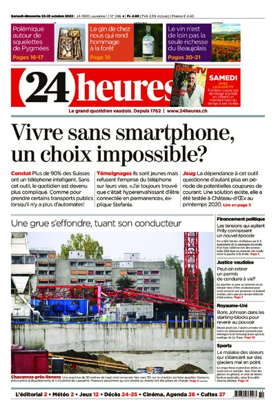 Dernière édition du journal 24 heures