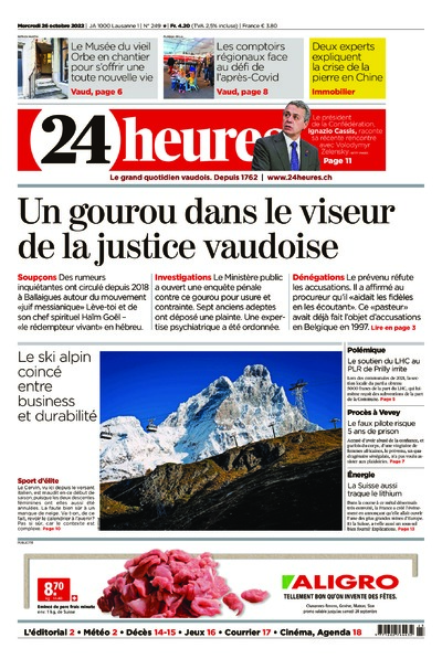 Dernière édition du journal 24 heures