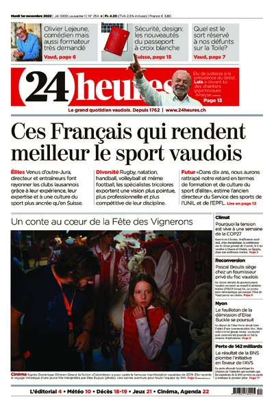 Dernière édition du journal 24 heures