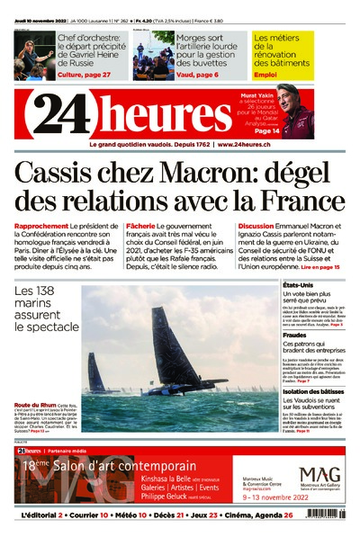 Dernière édition du journal 24 heures