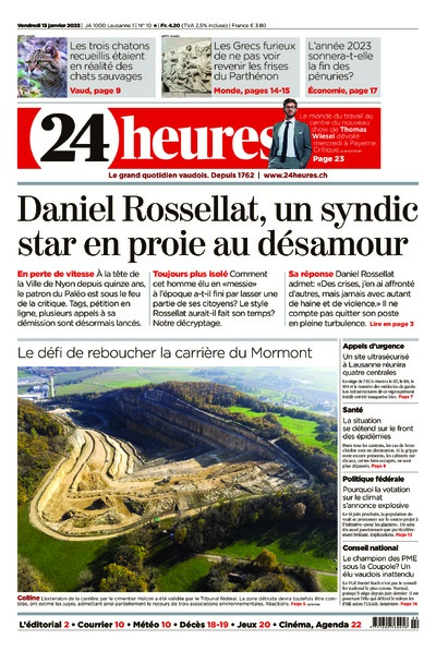 Dernière édition du journal 24 heures