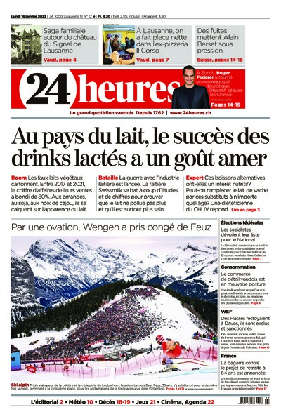 Dernière édition du journal 24 heures