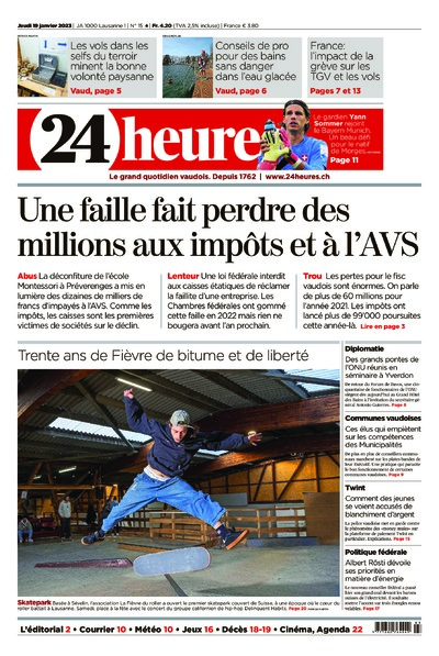 Dernière édition du journal 24 heures