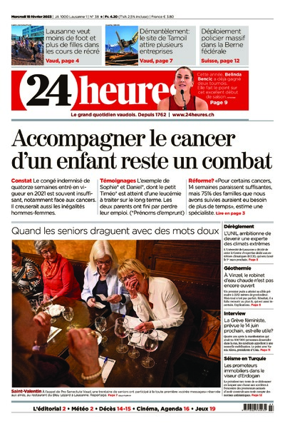 Dernière édition du journal 24 heures