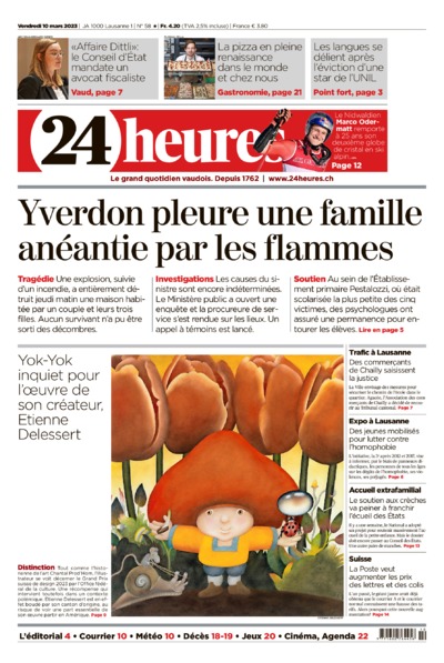 Dernière édition du journal 24 heures