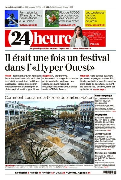 Dernière édition du journal 24 heures