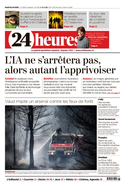 Dernière édition du journal 24 heures