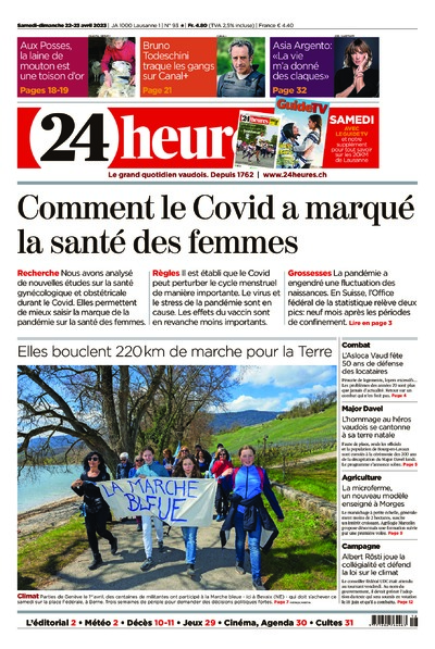 Dernière édition du journal 24 heures