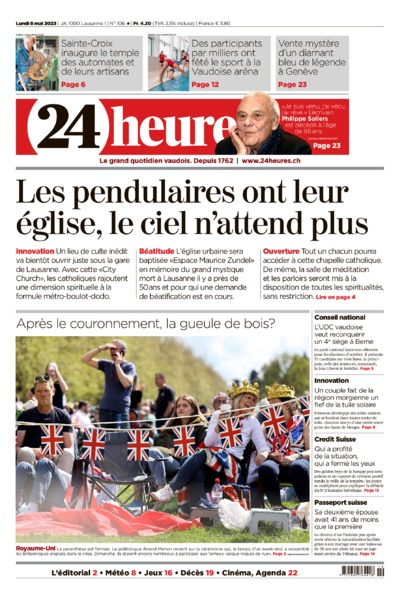 Dernière édition du journal 24 heures