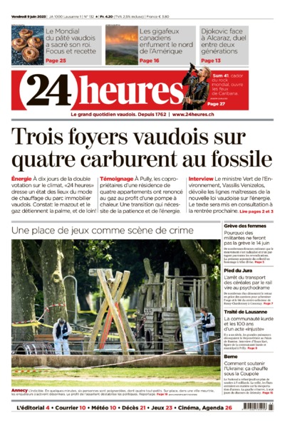 Dernière édition du journal 24 heures