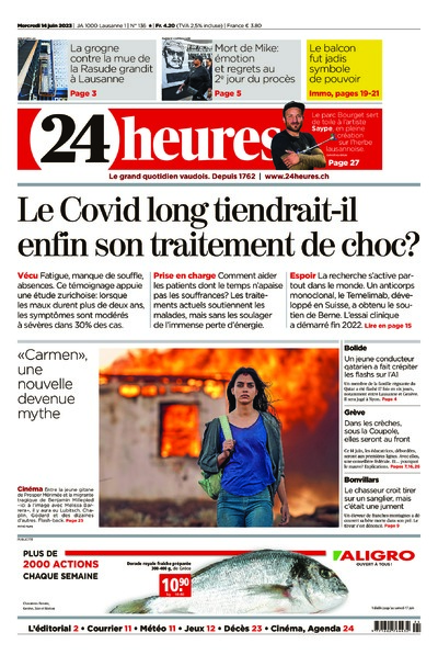 Dernière édition du journal 24 heures