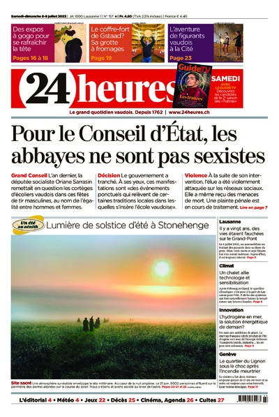 Dernière édition du journal 24 heures