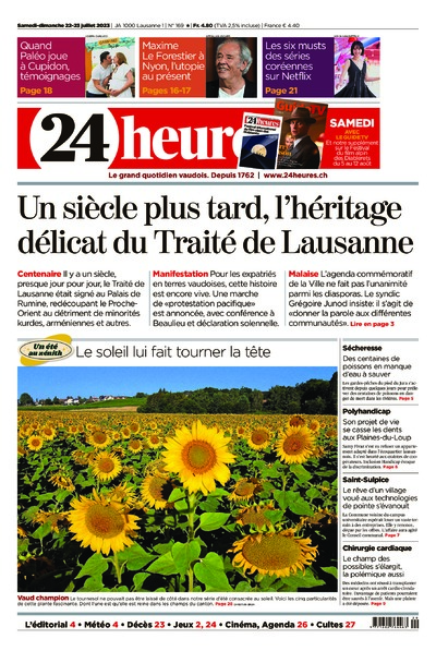 Dernière édition du journal 24 heures