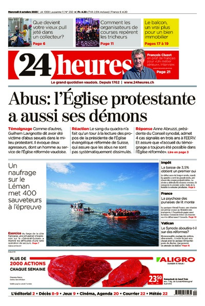 Dernière édition du journal 24 heures