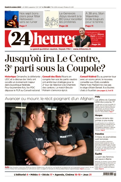 Dernière édition du journal 24 heures