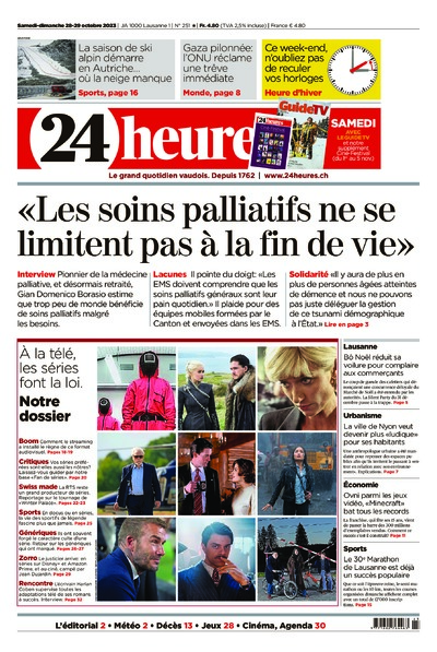 Dernière édition du journal 24 heures