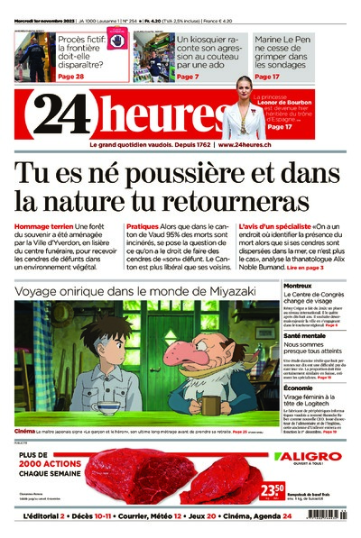 Dernière édition du journal 24 heures