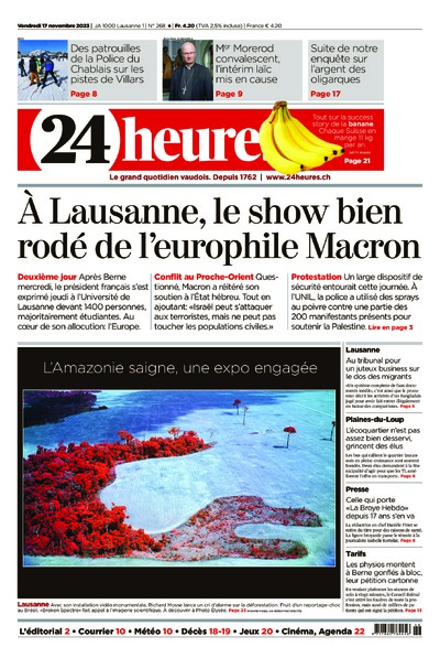 Dernière édition du journal 24 heures