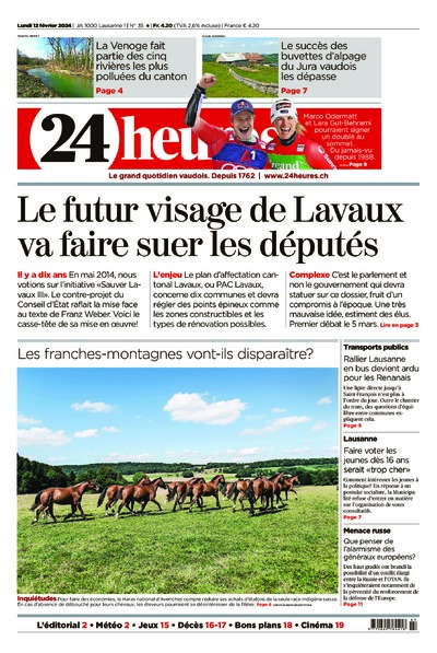 Dernière édition du journal 24 heures