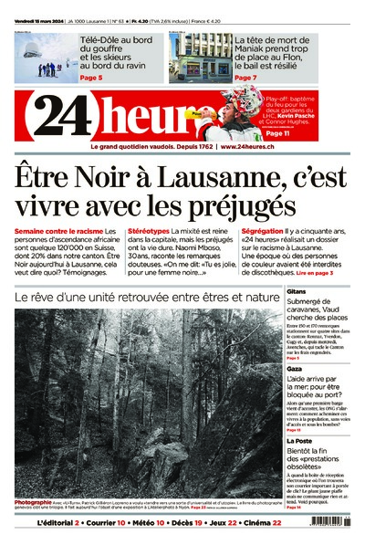 Dernière édition du journal 24 heures