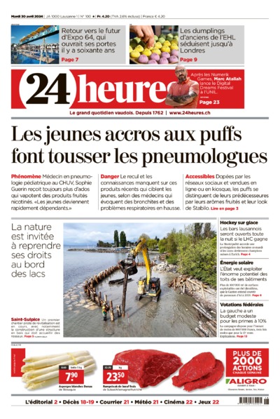 Dernière édition du journal 24 heures