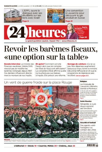 Dernière édition du journal 24 heures