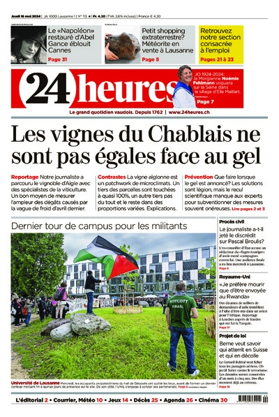 Dernière édition du journal 24 heures