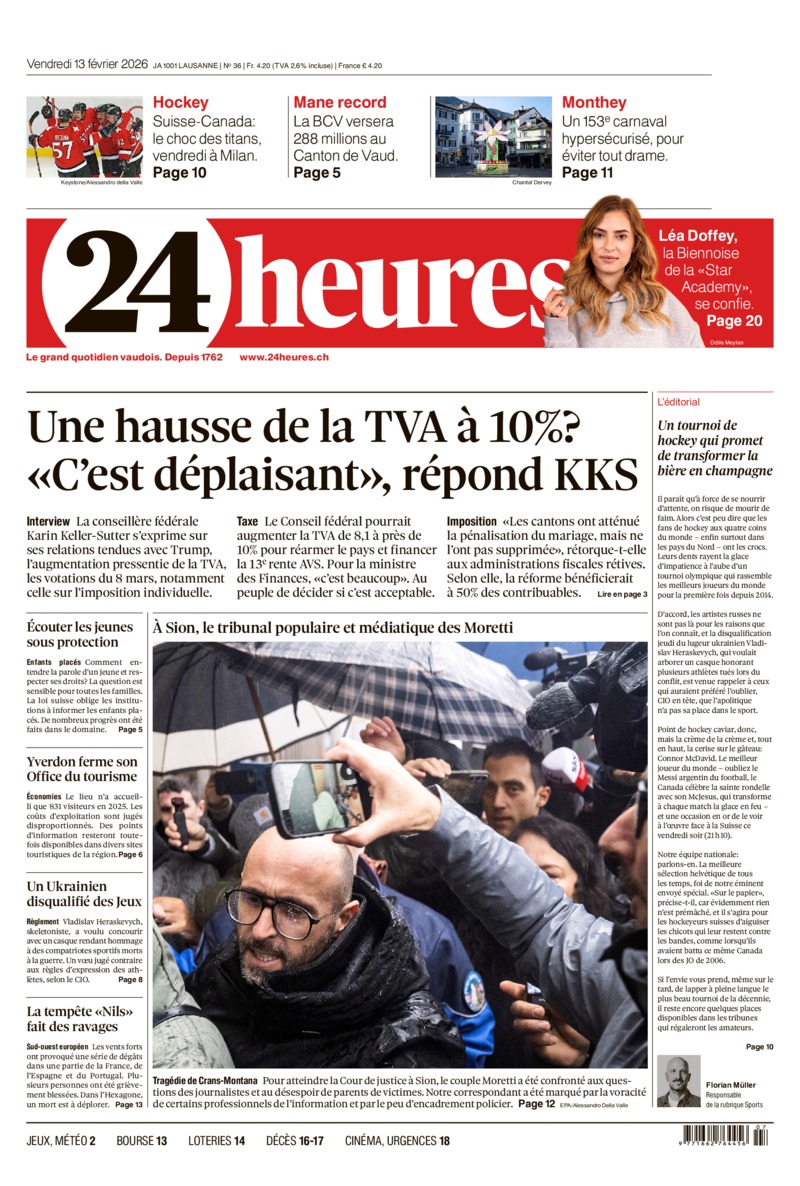 Dernière édition du journal 24 heures