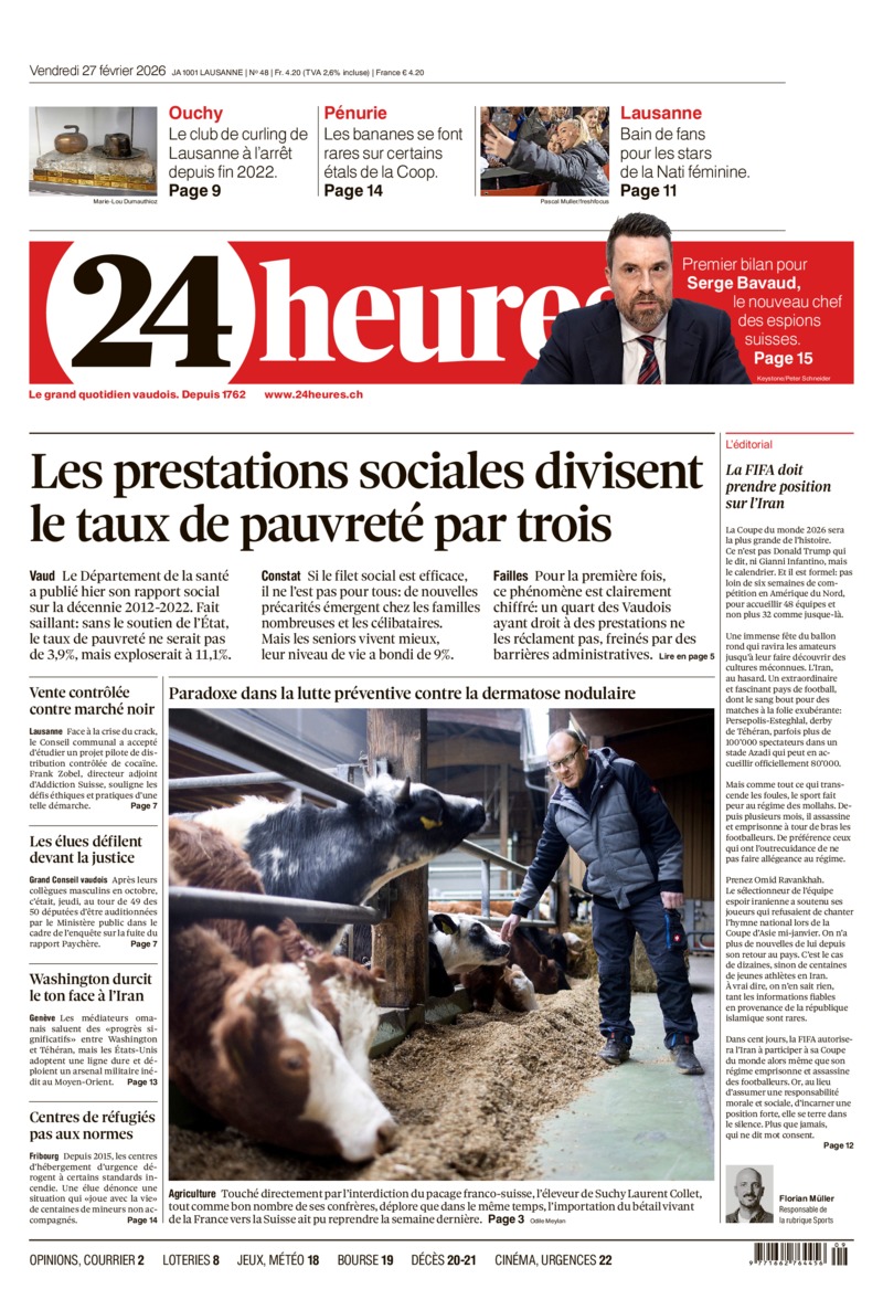 Dernière édition du journal 24 heures