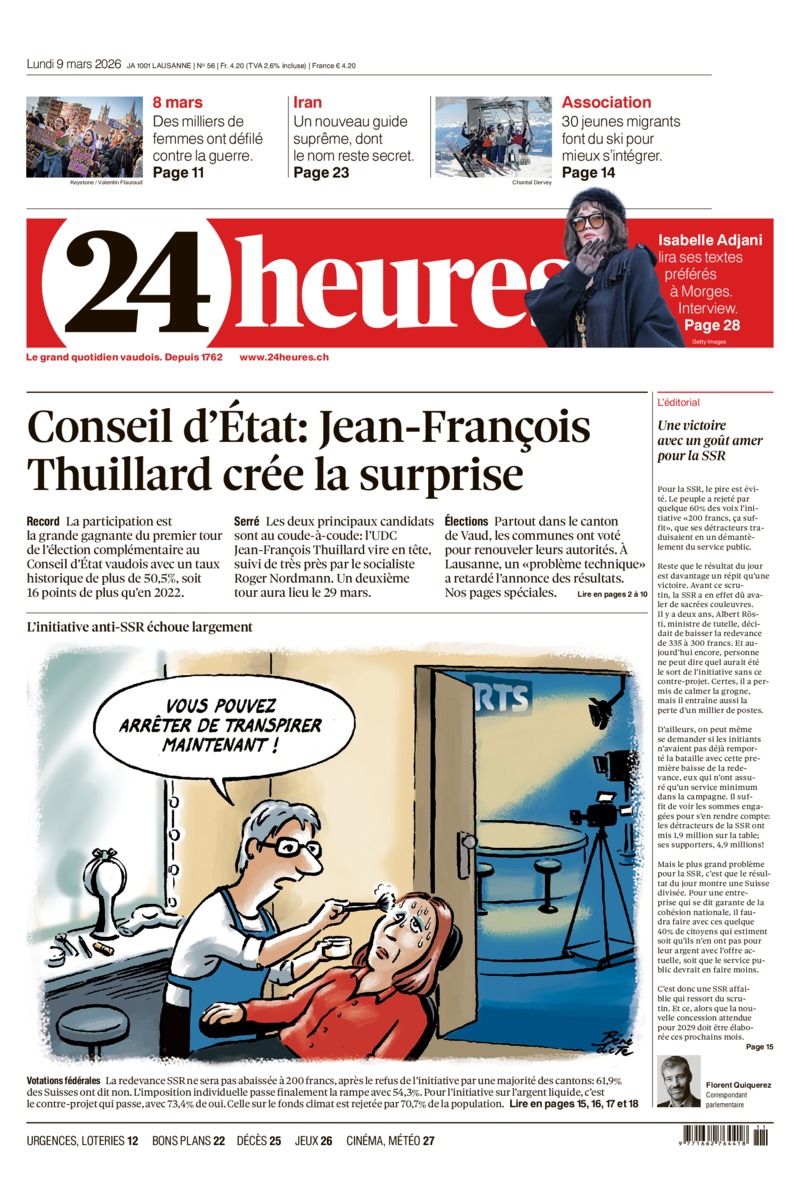 Dernière édition du journal 24 heures