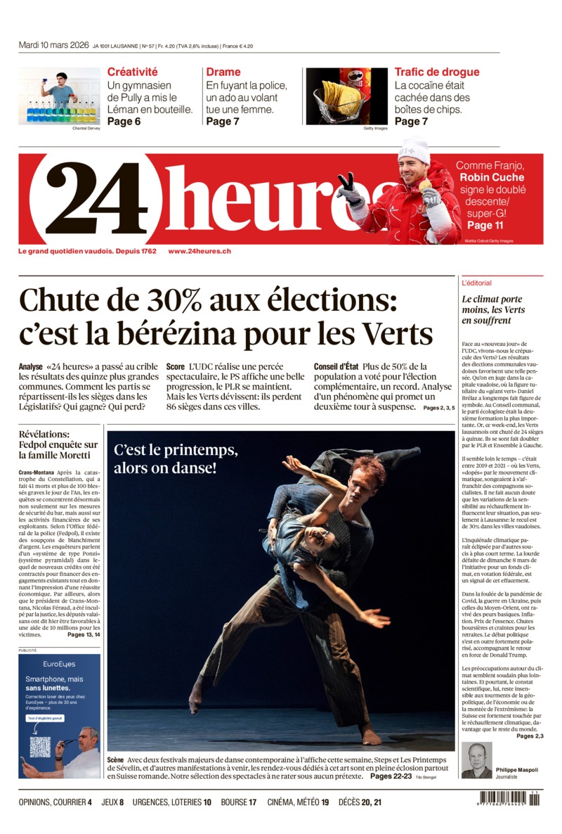 Dernière édition du journal 24 heures