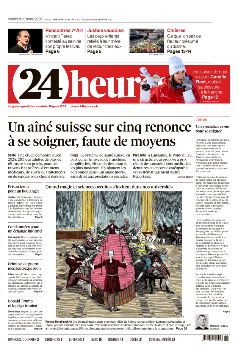 Dernière édition du journal 24 heures