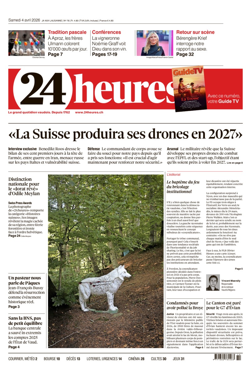 Dernière édition du journal 24 heures