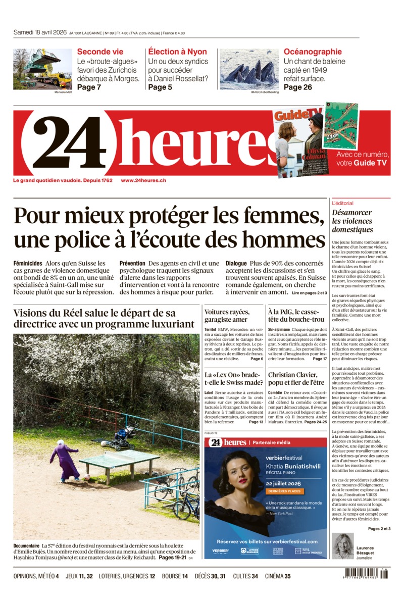 Dernière édition du journal 24 heures