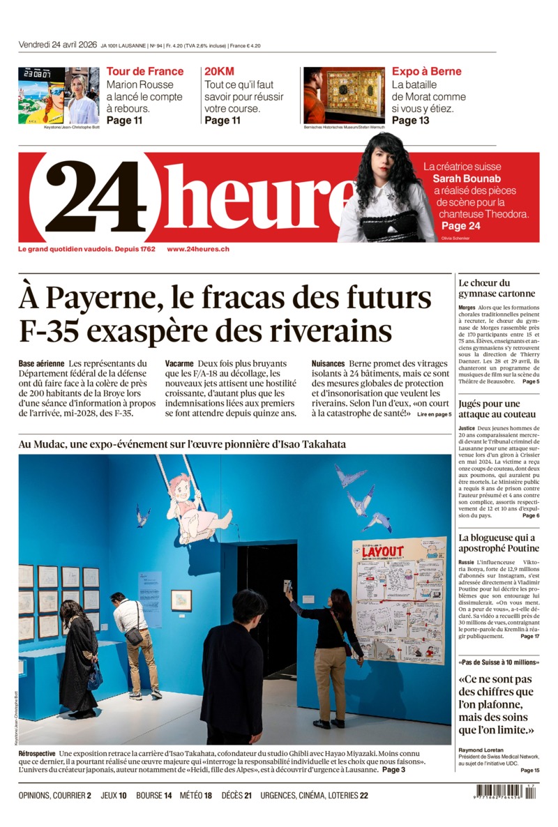 Dernière édition du journal 24 heures