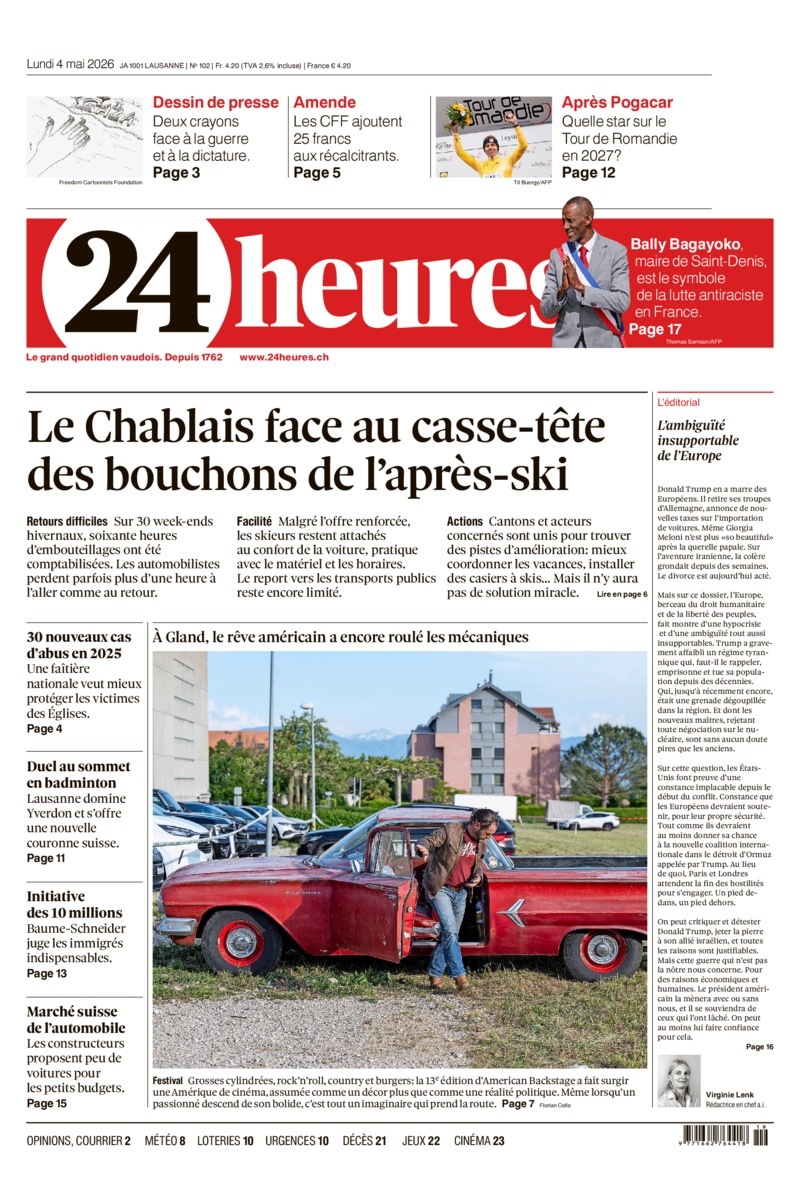 Dernière édition du journal 24 heures