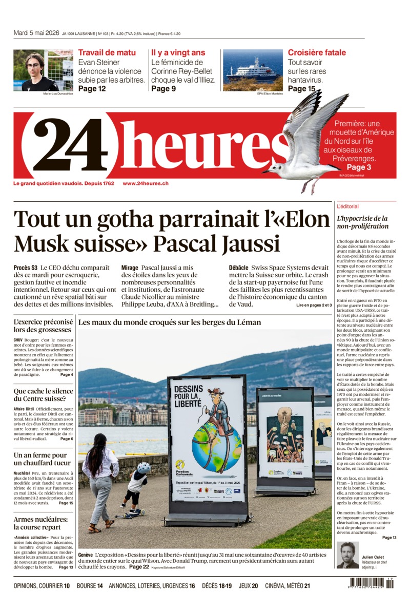 Dernière édition du journal 24 heures