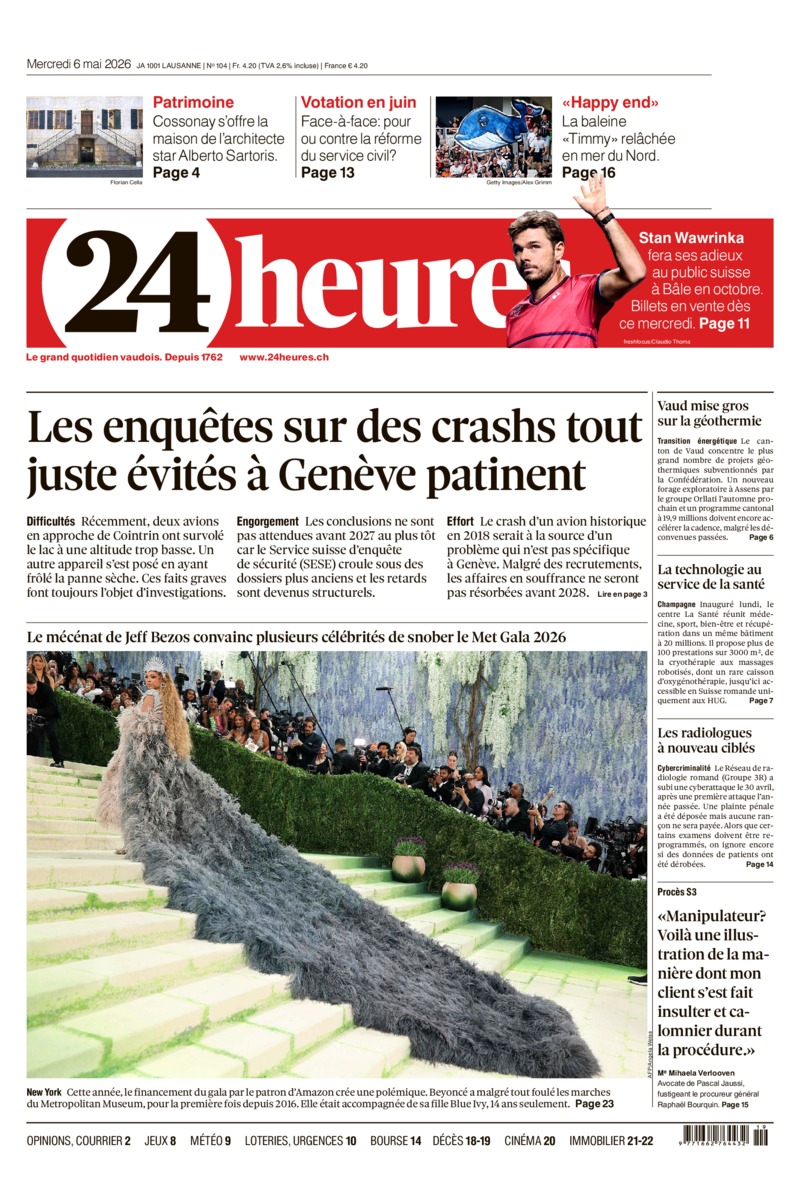 Dernière édition du journal 24 heures