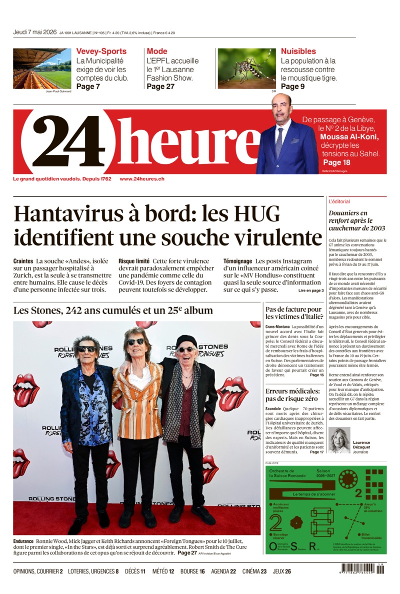Dernière édition du journal 24 heures