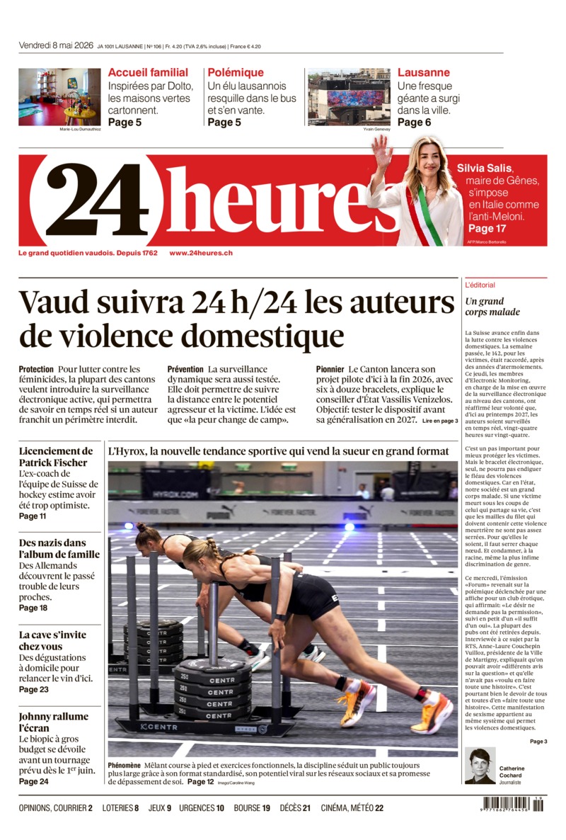 Dernière édition du journal 24 heures