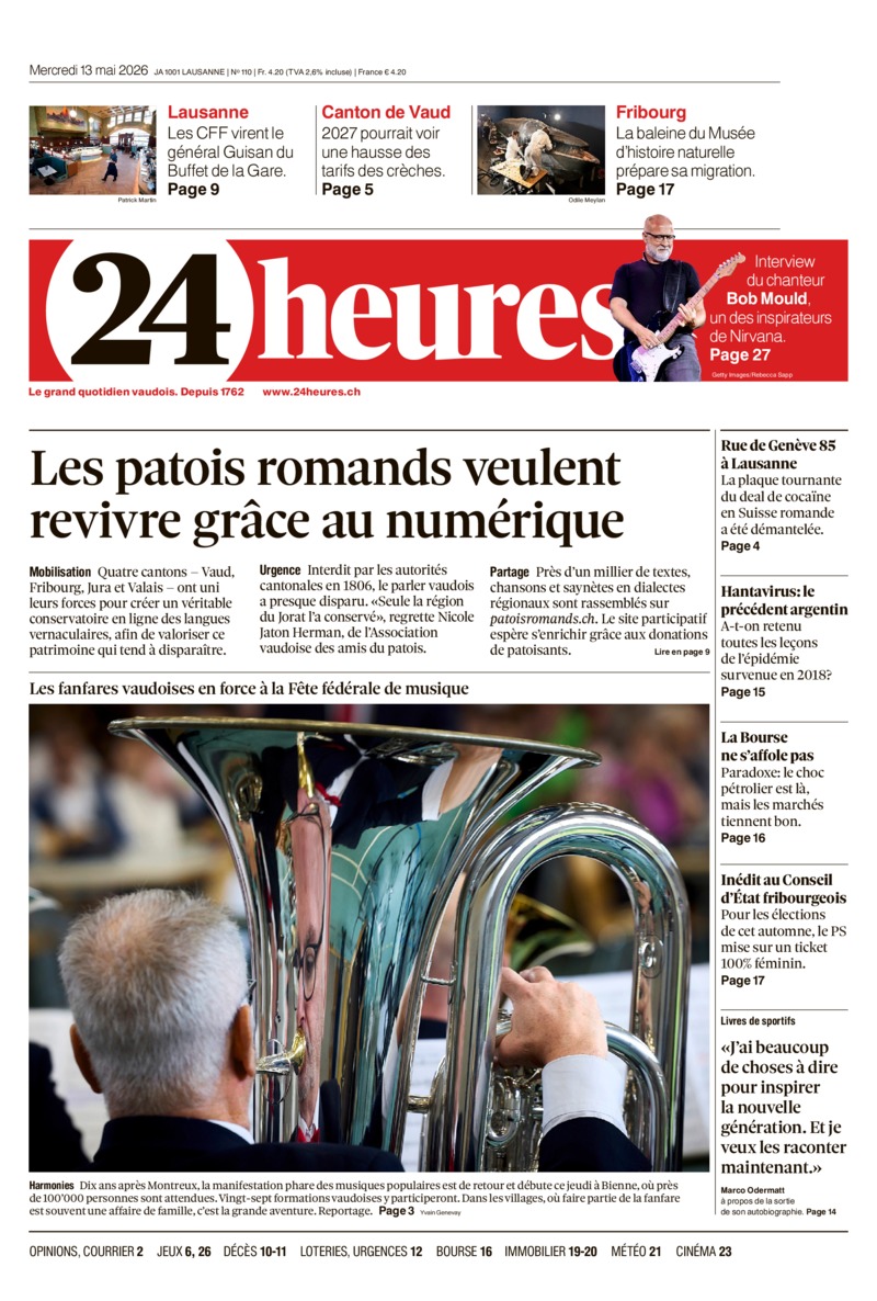 Dernière édition du journal 24 heures