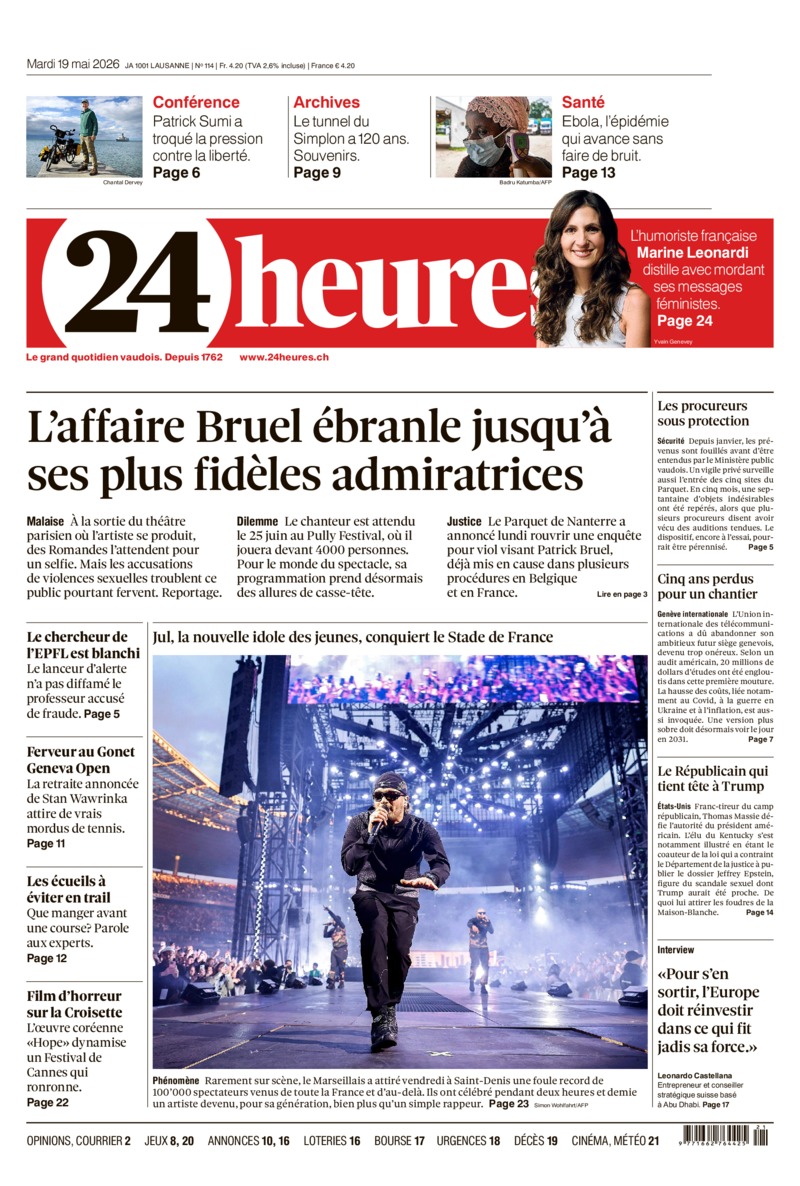 Dernière édition du journal 24 heures