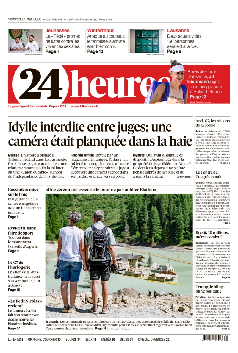 Dernière édition du journal 24 heures
